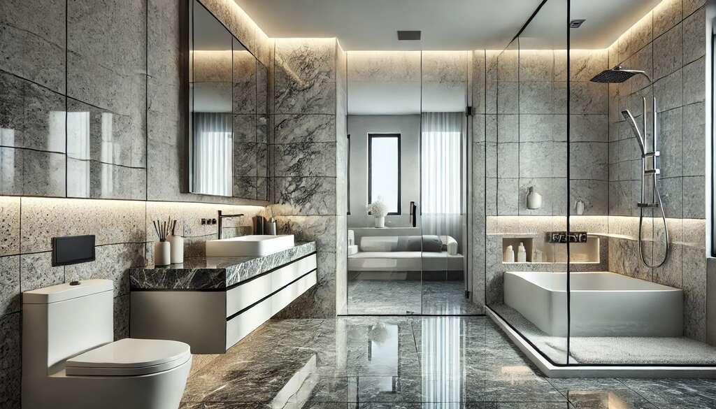 5 Tips Mendesain Kamar Mandi Modern dengan Granit Tiles