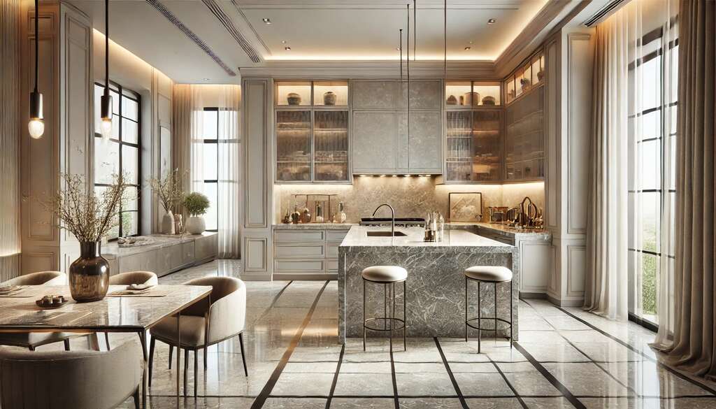 Inspirasi Desain Dapur Elegan dengan Granit Tiles