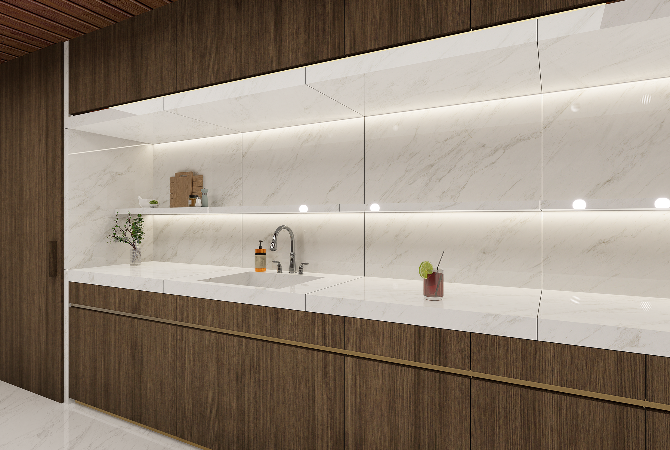 Carrara Bianco installed application
