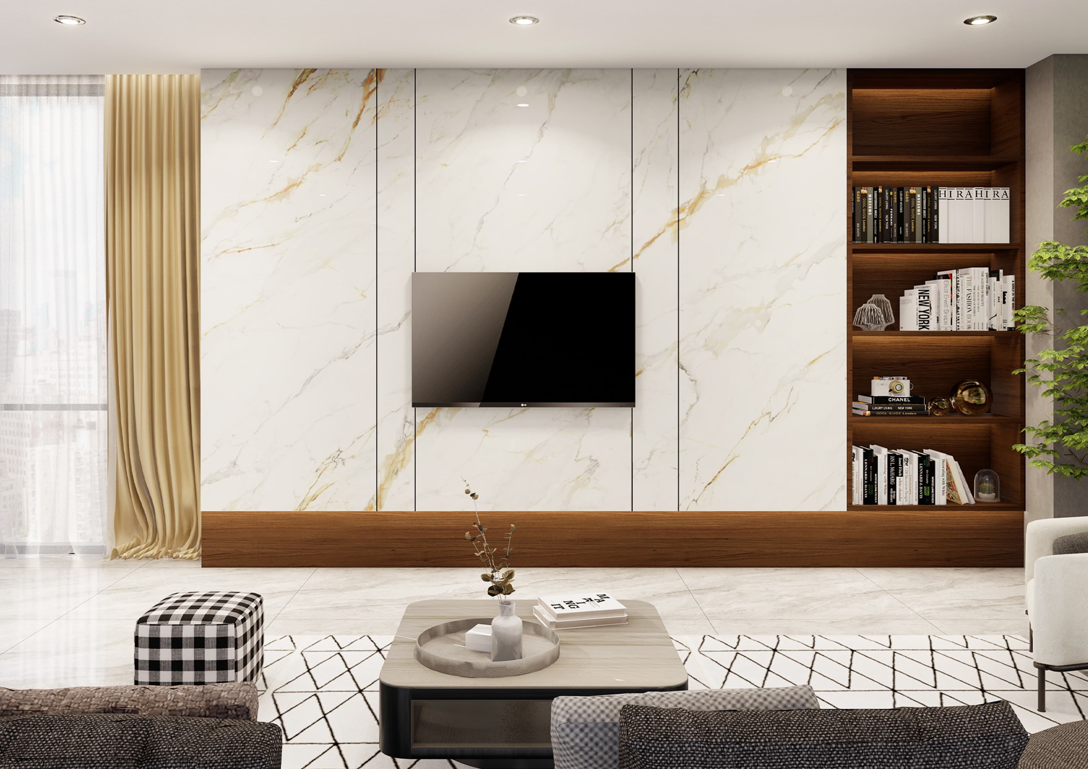 Calacatta Golden installed application